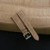 Junleather Beige Alligator Leather Watch Strap