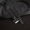 Junleather Black Double Hornback Alligator Watch Strap