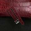 Junleather Bordeaux Alligator Leather Watch Strap