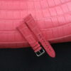 Junleather Pink Alligator Leather Watch Strap
