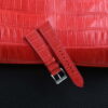 Junleather Red Alligator Leather Watch Strap