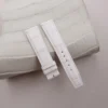Junleather White Alligator Leather Watch Strap (Pilot Tip Shape)